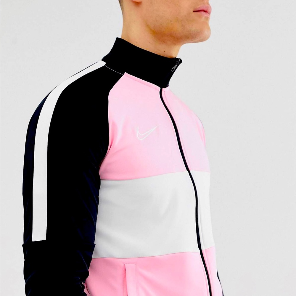 NIKE Dri-Fit ColorBlock Jacket, Pink/Black - M